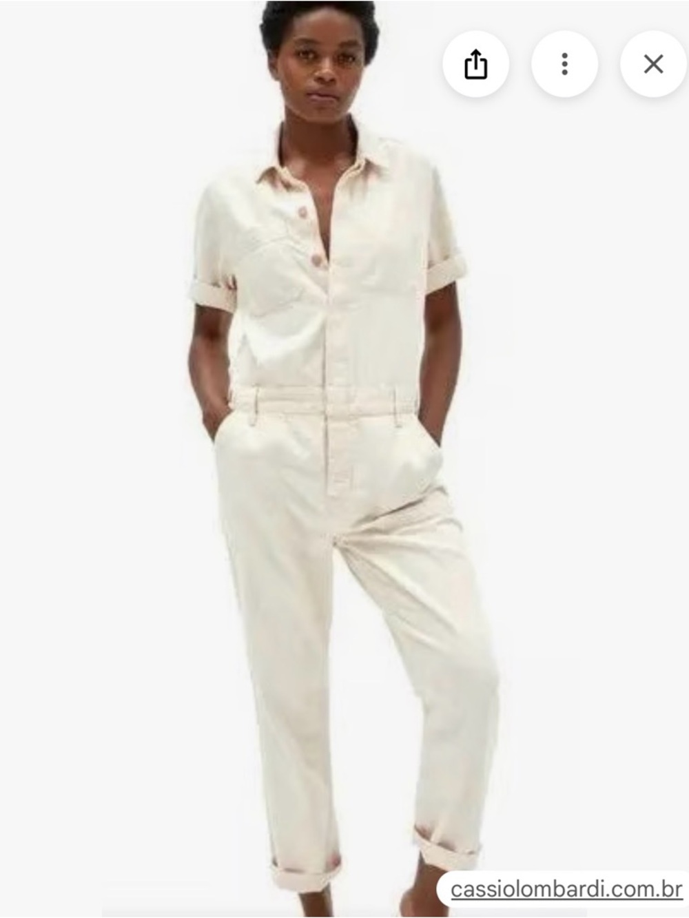Everlane short sleeve denim coverall